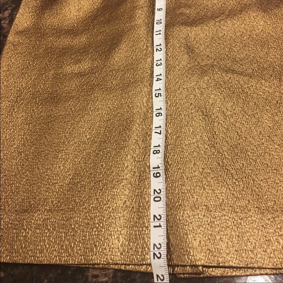 Gold metallic Moschino pencil skirt - Picture 5 of 5